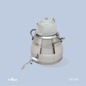 کتری قوری استیل طرح ترک 5 لیتر شیردار کد UN-7297