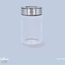 بانکه شیشه ای درب استیل UN-1704