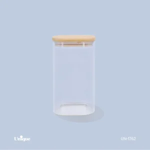 بانکه شیشه ای درب چوبی مربع UN-1762