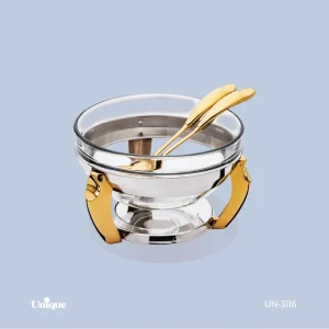 سوفله سالاد با قاشق و چنگال UN-3116 (طلایی)