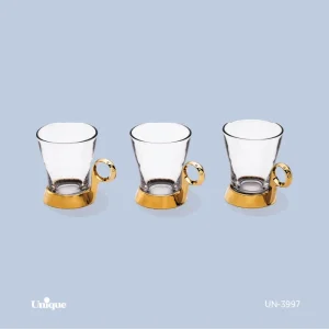 ست چایخوری نگین دار UN-3997 (طلایی)