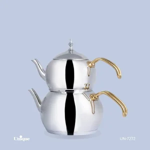 کتری و قوری استیل 2.5 لیتر لوله دار یونیک UN-7272