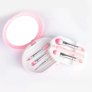 ست براش مسافرتی جمعوجور ۵ عددی با آینه داخلی