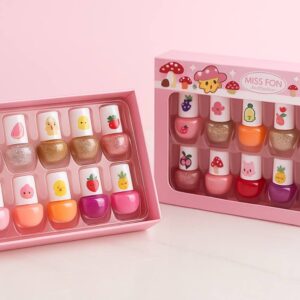 لاک جداشونده فانتزی Miss Fon مدل قارچی و کارتونی (پک ۲۴ عددی)